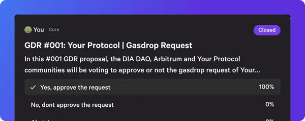 Arbitrum Grant request gets voted on Snapshot