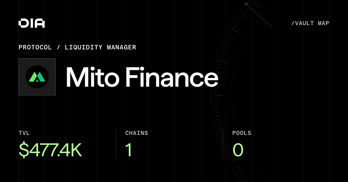 Mito Finance — DeFi Protocol Profile | TVL, Security & Yield Data | DIA ...